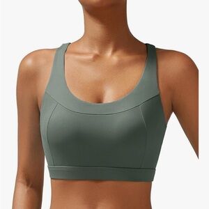 Women's Olive Green Sports Bra